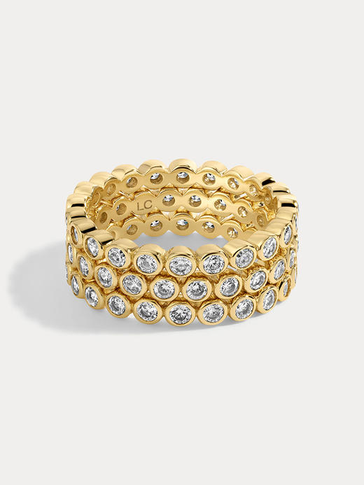 订购8周到｜Lili Claspe-Reese-瑞茜 金色 迷你 叠叠乐 锆石 戒指［美国设计师］ 商品图3