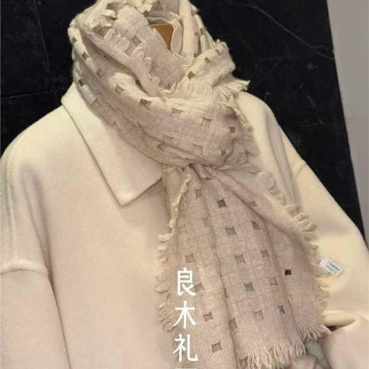【不退不换】【现货】良木礼山羊绒围巾（09025） 商品图1