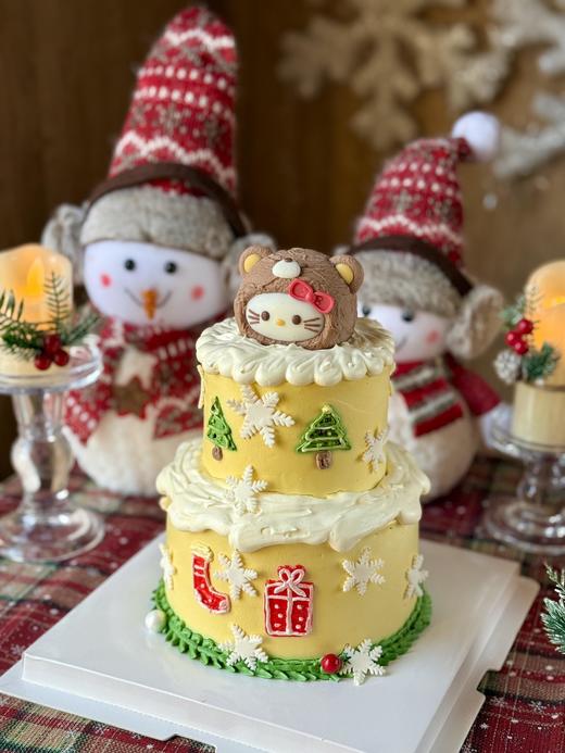 【双层圣诞的Kitty】叮当CAKE爆款儿童蛋糕 商品图0