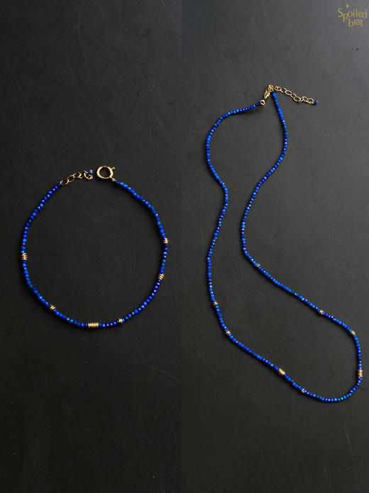 SpoiledBrat Jewelry钱币系列 | 石榴石 青金石 黑尖晶钱币项链 商品图3