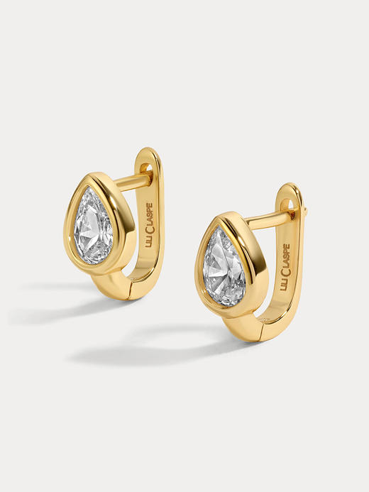 订购8周到｜Lili Claspe-Rhea Pear-金色 锆石 耳环［美国设计师］ 商品图2