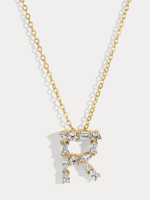 订购8周到｜Lili Claspe-Mavis Letter-字母 金色 锆石 吊坠 项链［美国设计师］ 商品图11