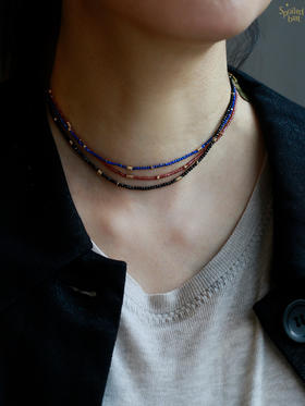 SpoiledBrat Jewelry钱币系列 | 石榴石 青金石 黑尖晶钱币项链