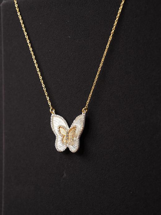 订购10周到｜Diaperis Paris-NYSSA-蝴蝶 金色 锆石 吊坠 项链［法国设计师］ 商品图2