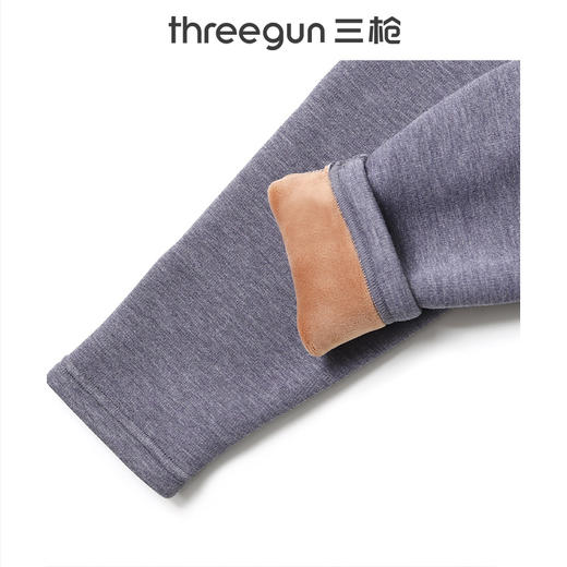 Threegun三枪 羊毛加厚彩绒男长裤-61281B221 商品图3