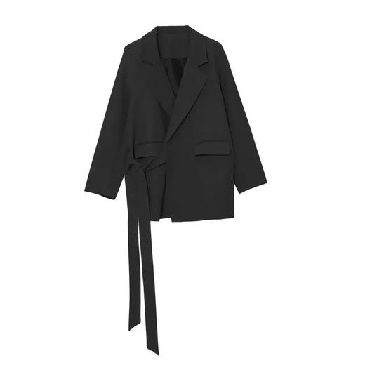 参与8折活动 ！超级福利【诗铭洛可】2026W752西服外套侧系带显瘦遮肉气场外套 商品图5