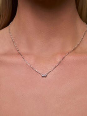 订购8周到｜Lili Claspe-Bryn-布林 银色 锆石 项链［美国设计师］