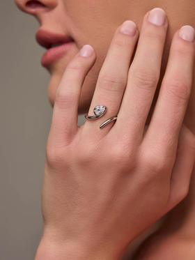 订购8周到｜Lili Claspe-Drew-德鲁 银色 锆石 戒指［美国设计师］