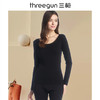 Threegun三枪 美体修身复合保暖花边领女内衣上衣-22860A021 商品缩略图4