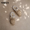 预售|Safiya/索菲娅2025冬季加绒保暖复古休闲百搭外穿毛毛包头勃肯拖SFD4110098 商品缩略图5