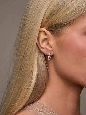 订购8周到｜Lili Claspe-Bryn-布林 金色 锆石 大号 耳环［美国设计师］