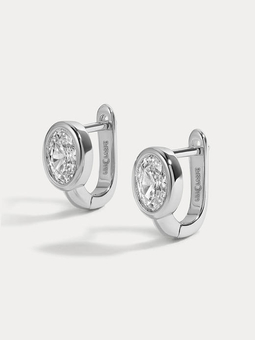 订购8周到｜Lili Claspe-Rhea Oval-银色 锆石 耳环［美国设计师］ 商品图2