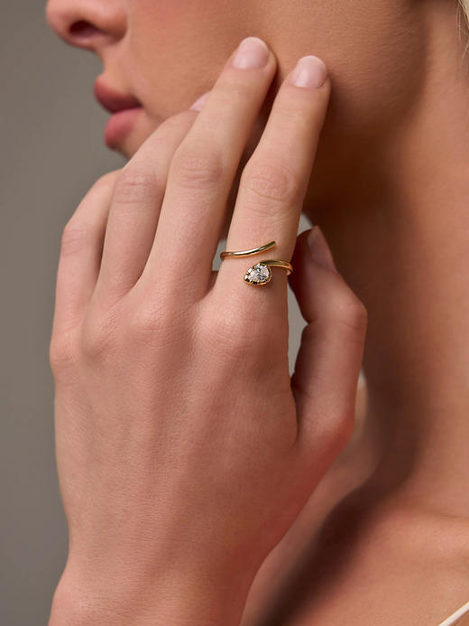 订购8周到｜Lili Claspe-Drew-德鲁 金色 锆石 戒指［美国设计师］ 商品图3