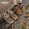 预售|Safiya/索菲娅2025复古毛毛鞋厚底休闲圆头双系带加绒保暖德训鞋SFD4112083 商品缩略图8