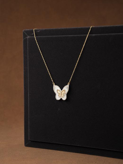 订购10周到｜Diaperis Paris-NYSSA-蝴蝶 金色 锆石 吊坠 项链［法国设计师］ 商品图0