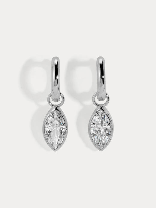订购8周到｜Lili Claspe-Estelle Marquise-银色 马眼形锆石 吊坠 耳环［美国设计师］ 商品图1