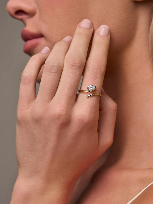 订购8周到｜Lili Claspe-Drew-德鲁 双色 锆石 戒指［美国设计师］ 商品图3