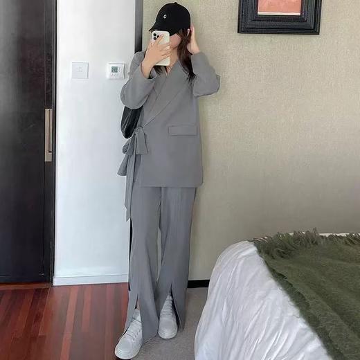 参与8折活动 ！超级福利【诗铭洛可】2026W752西服外套侧系带显瘦遮肉气场外套 商品图2