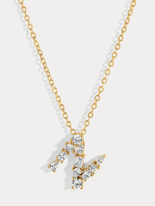 订购8周到｜Lili Claspe-Mavis Letter-字母 金色 锆石 吊坠 项链［美国设计师］ 商品图10