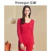 Threegun三枪 美体修身复合保暖花边领女内衣上衣-22860A021 商品缩略图1