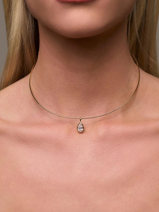 订购8周到｜Lili Claspe-Mara Pear-金色 锆石 吊坠［美国设计师］ 商品图1