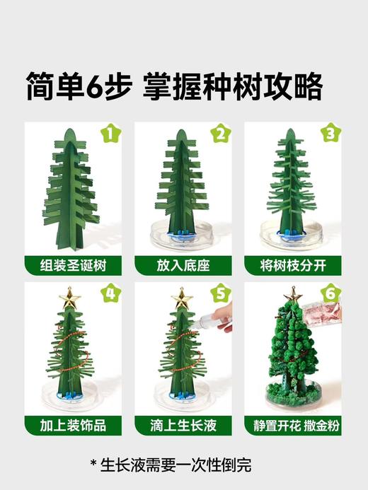 mideer弥鹿魔法圣诞结晶树儿童圣诞礼物diy 商品图2