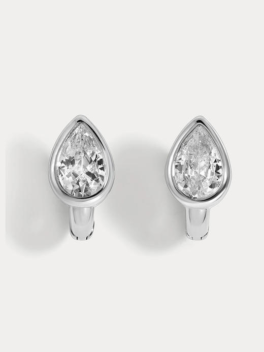 订购8周到｜Lili Claspe-Rhea Pear-银色 锆石 耳环［美国设计师］ 商品图1