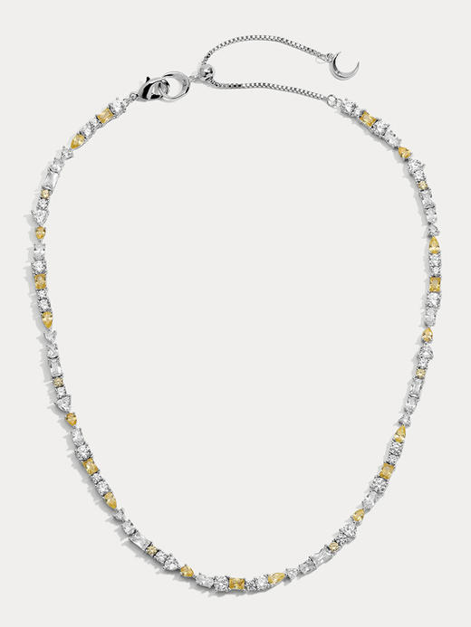 订购8周到｜Lili Claspe-Mavis Tennis-网球 银色 双色锆石 项链［美国设计师］ 商品图1