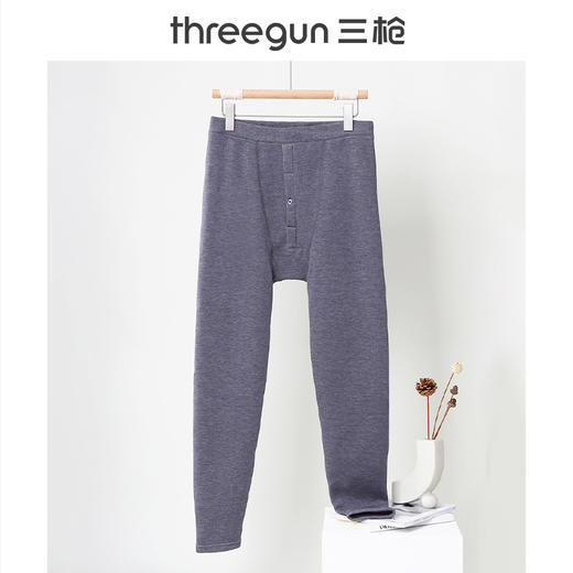 Threegun三枪 羊毛加厚彩绒男长裤-61281B221 商品图1