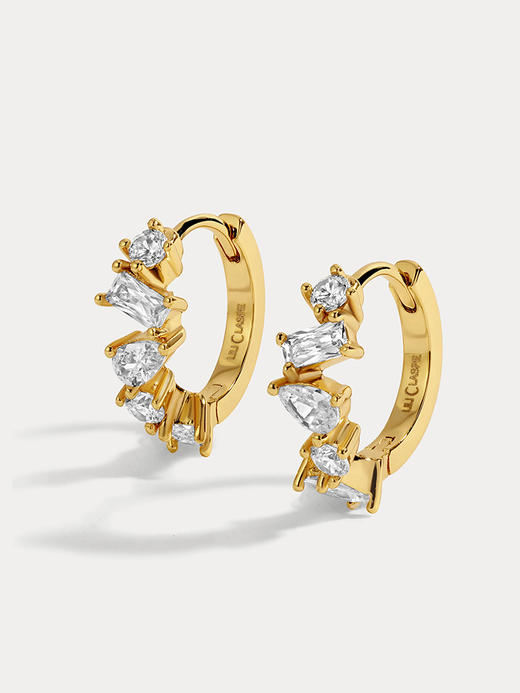 订购8周到｜Lili Claspe-Mavis-梅维斯 金色 锆石 耳环［美国设计师］ 商品图1