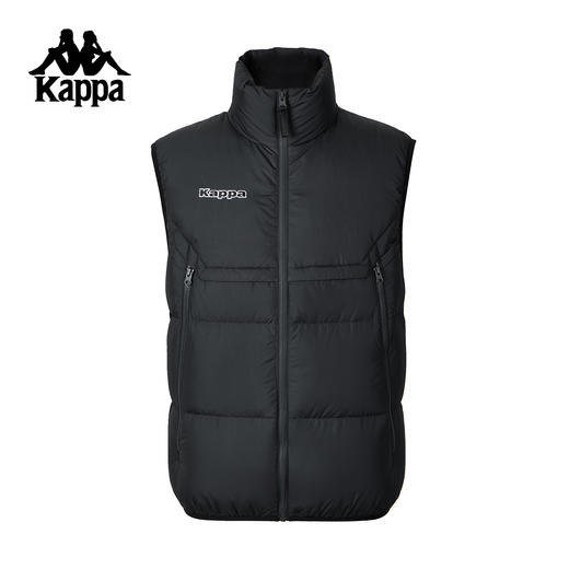Kappa 男2025冬季新款黑色立领羽绒马甲保暖轻薄款外套K0EZ2NY80S 商品图0