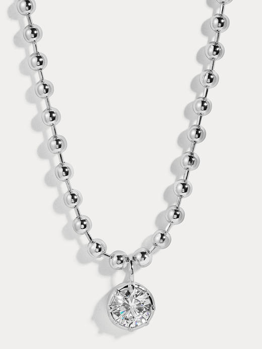 订购8周到｜Lili Claspe-Cleo Ball-网球 银色 锆石 吊坠 项链［美国设计师］ 商品图1