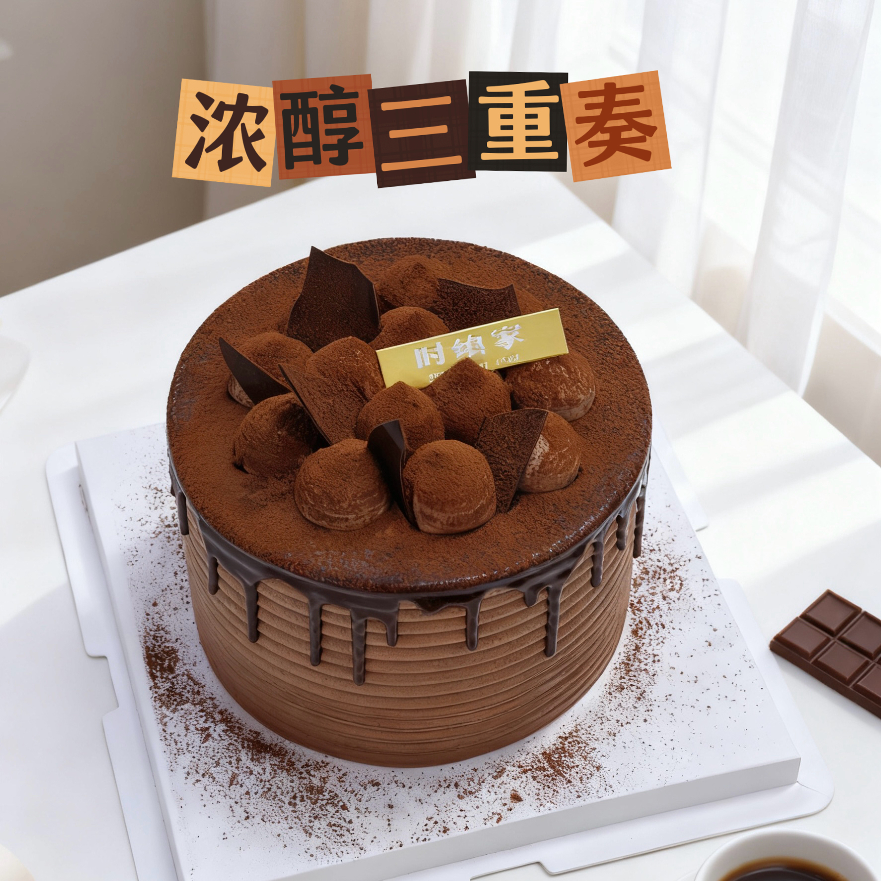 浓醇三重奏  重磅巧克力蛋糕