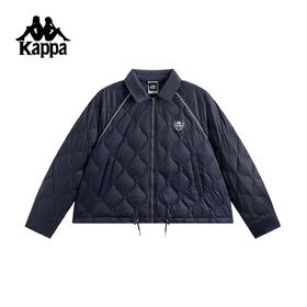 Kappa 羽绒服女2025新款休闲运动外套短款翻领保暖上衣K0G22YY03