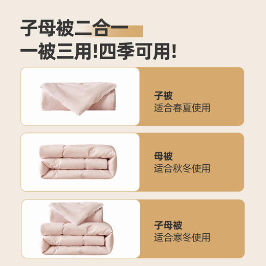 奥若拉 澳洲羊毛大豆被二合一子母被四季被秋冬被 商品图2