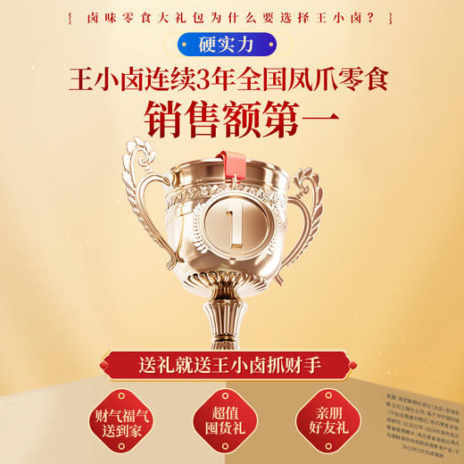 【经典抓财手】王小卤抓财手辣味零食礼盒1149g共10款！办公室零食库，补充能量，一起抓财气！ 商品图2