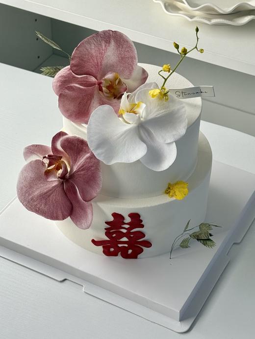欢喜蝴蝶兰订婚蛋糕 商品图0