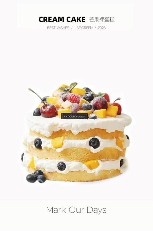 芒果裸蛋糕（车厘子换应季水果） 商品图0