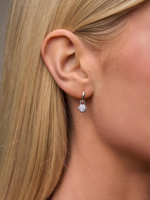 订购8周到｜Lili Claspe-Petite Celeste-银色 锆石 耳环［美国设计师］ 商品图0