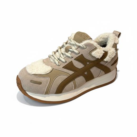 西村名物2025年冬季新款厚底防滑舒适毛绒内里保暖运动鞋德训鞋毛毛鞋T25DM40021 商品图7