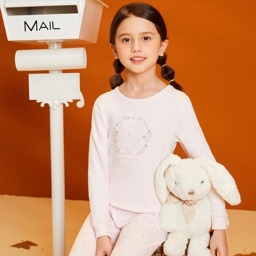 Threegun三枪 【舒肤软棉】女童圆领儿童保暖内衣套装-29362D011 商品图2