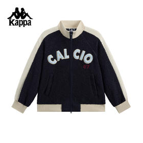 Kappa 复古针织开衫女2025新款立领拉链开衫宽松外套男K0G22WK02