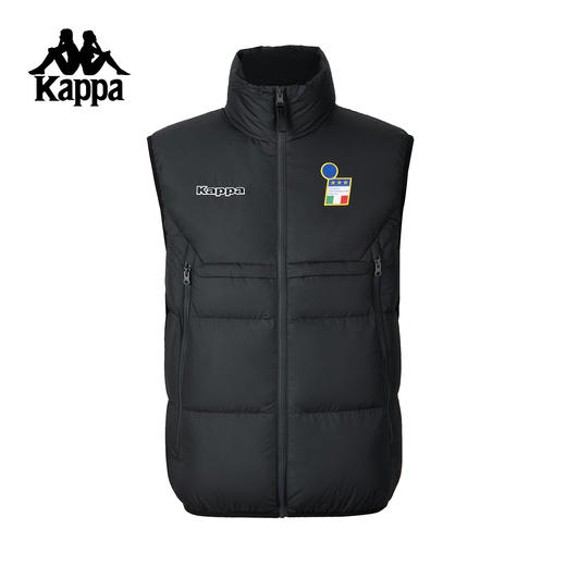 Kappa 男2025冬季新款黑色立领羽绒马甲保暖轻薄款外套K0EZ2NY80S 商品图1