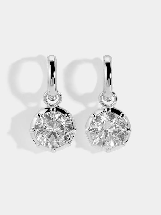 订购8周到｜Lili Claspe-Grande Celeste Charm-银色 锆石 耳环［美国设计师］ 商品图0