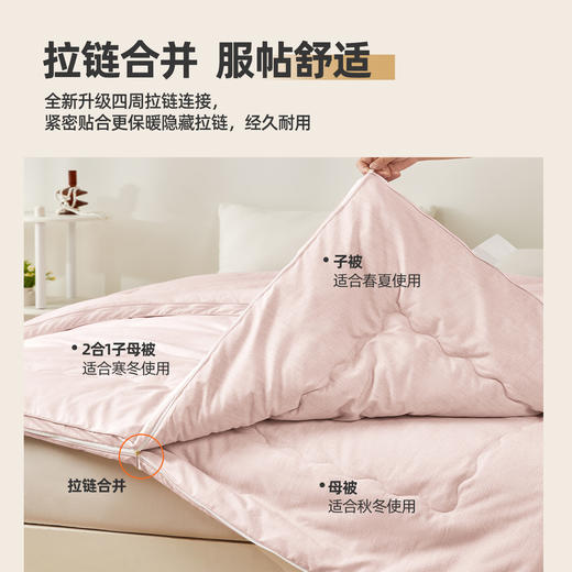 奥若拉 澳洲羊毛大豆被二合一子母被四季被秋冬被 商品图4