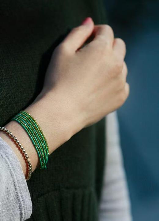 SpoiledBrat Jewelry多层次彩色宝石绿松石/黑尖晶/锆石手链 商品图5