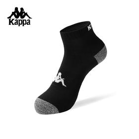 Kappa 男女通用运动短筒袜休闲透气跑步训练袜中筒袜子K0GW8WD44