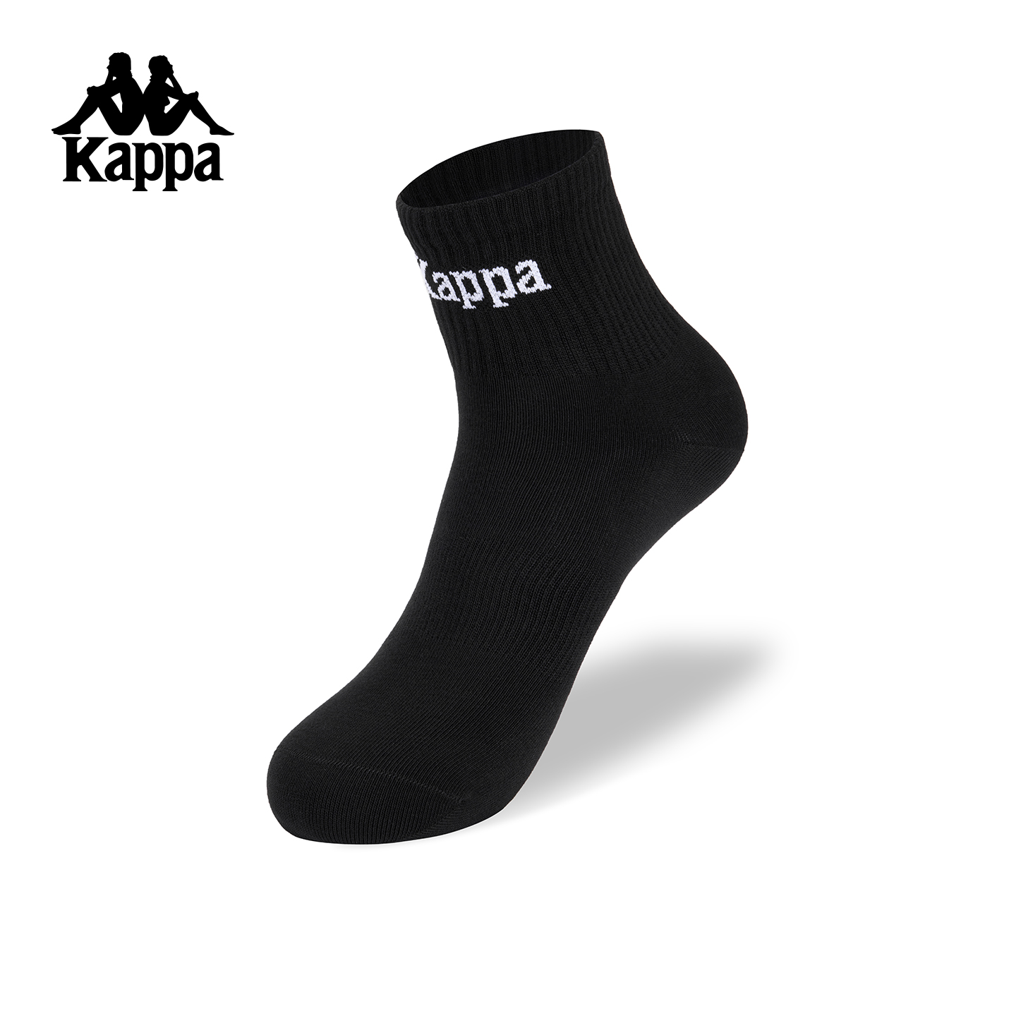 Kappa 运动袜2025新款男女中筒袜跑步训练透气短袜袜子K0GW8WE03