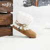 预售|Safiya/索菲娅2025冬季保暖抗寒甜美蕾丝蝴蝶结百搭休闲软底雪地靴SFD411AM03 商品缩略图3