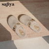 预售|Safiya/索菲娅2025慵懒温暖平底百搭懒人一脚蹬加绒毛毛勃肯鞋SFD4110090 商品缩略图4